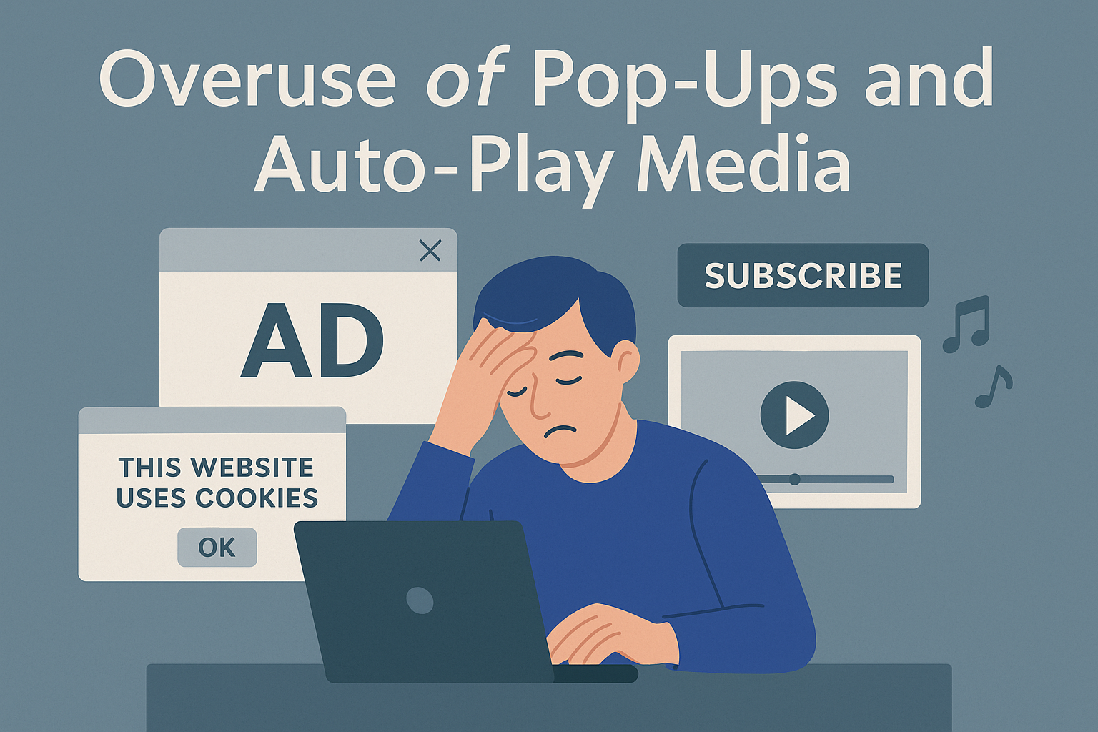 Overuse of Pop-Ups and Auto-Play Media